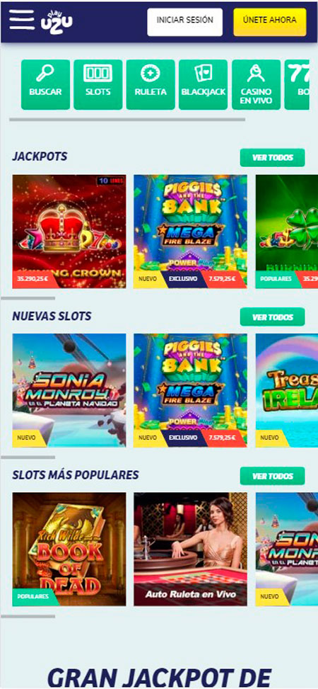 Juegos disponibles en la App PlayUzu